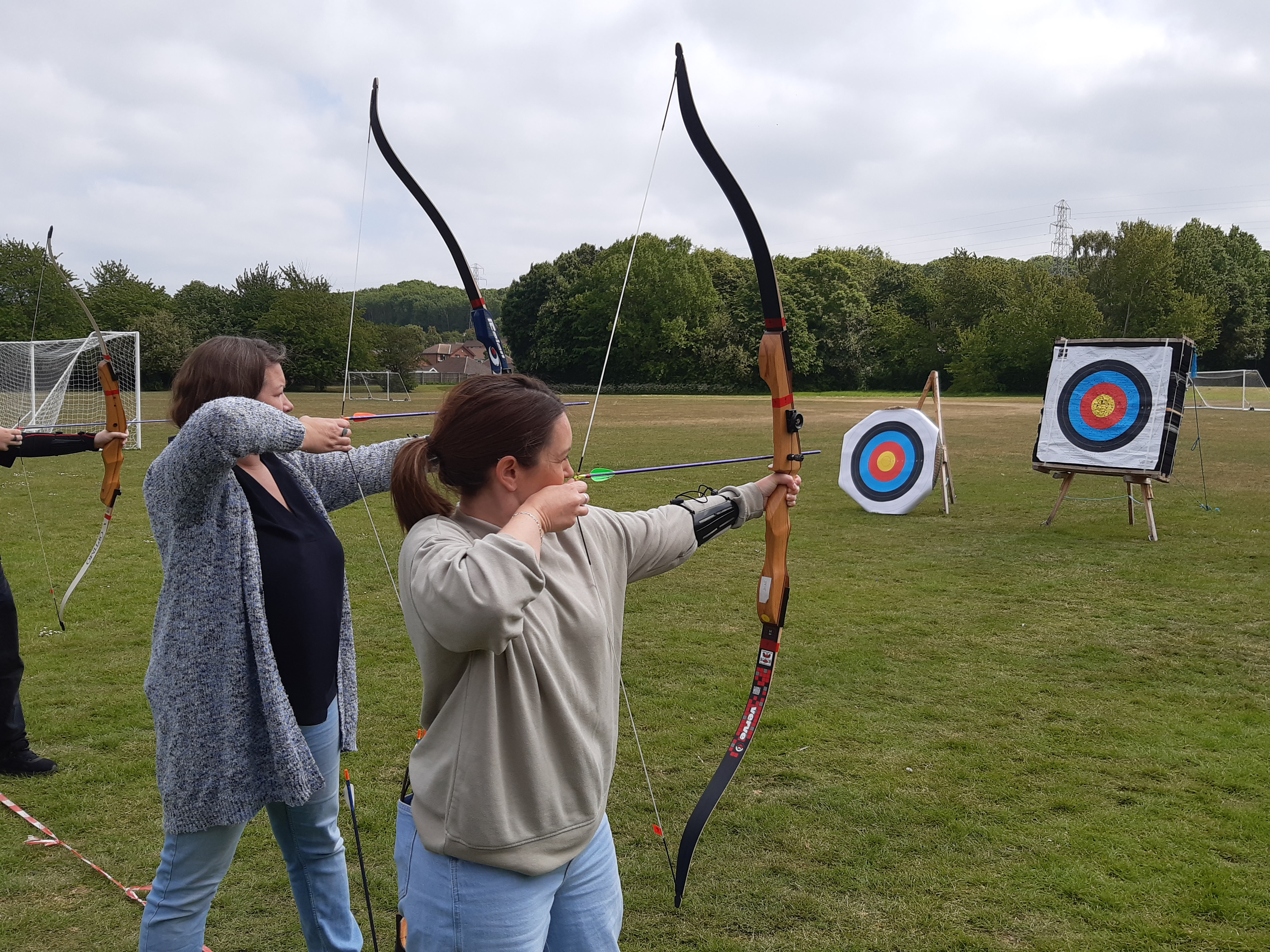 Archers on the shooting line
