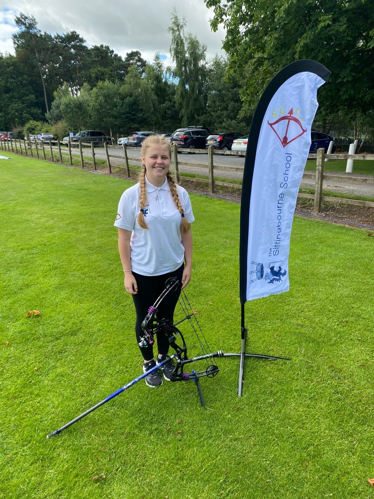 Ronnie with her compound bow