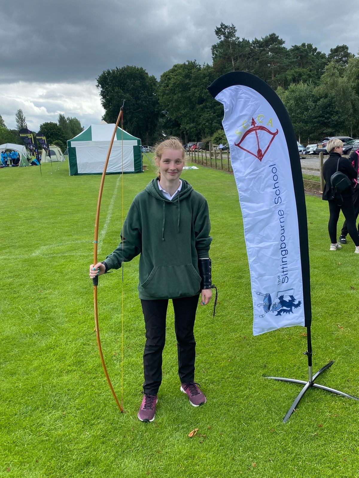 Lara with her longbow