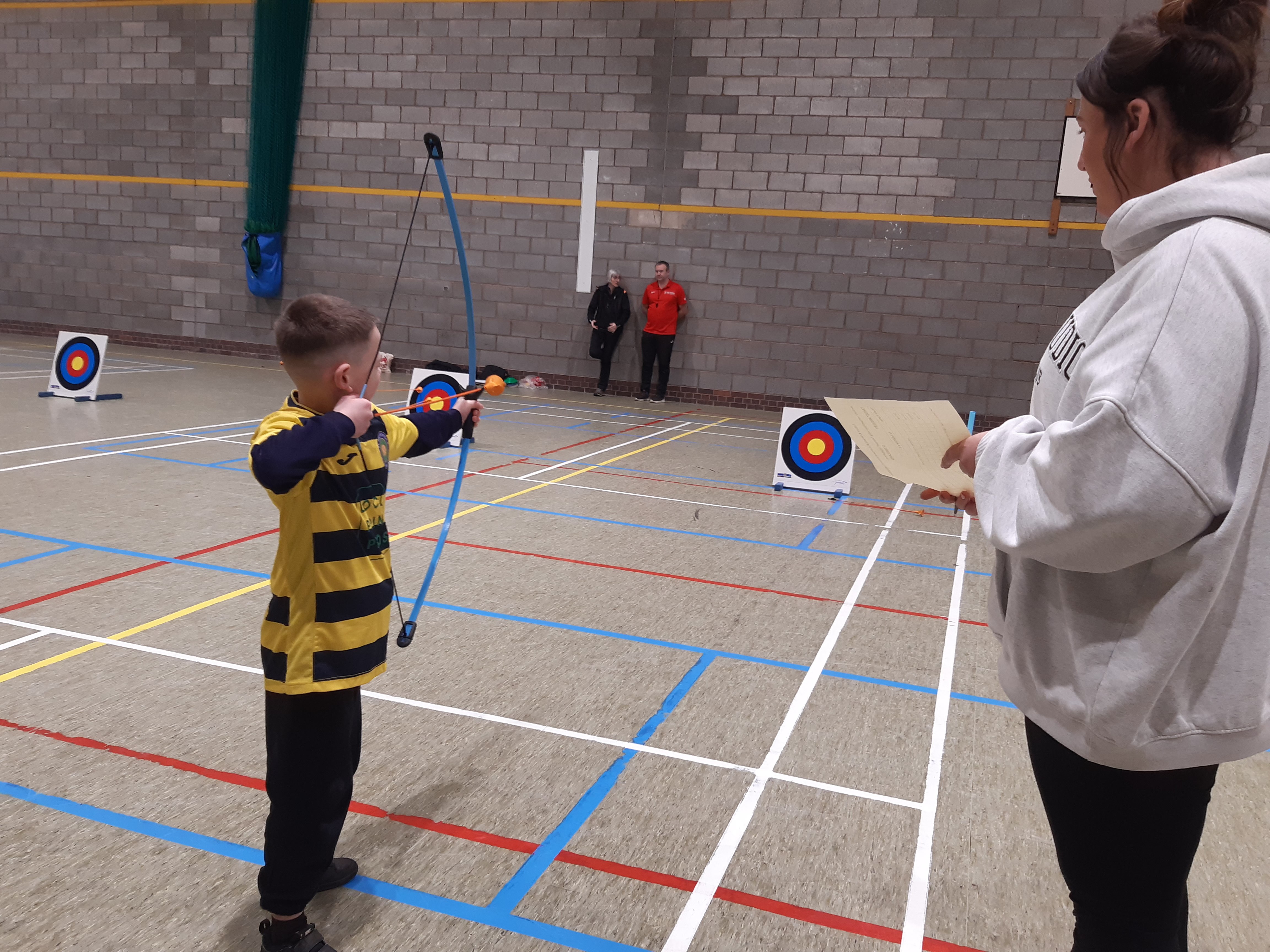 Boy doing soft archery