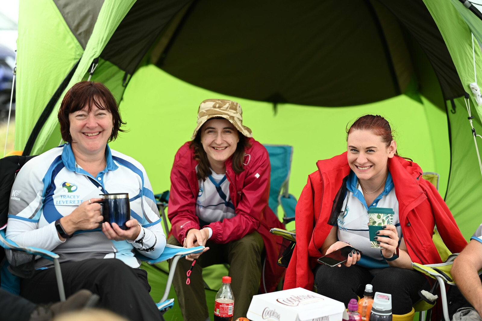 Archers resting during a tournament