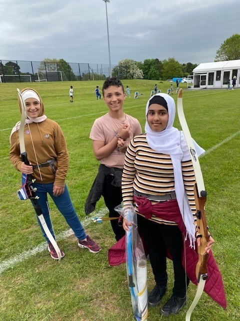 Children at the refugee event