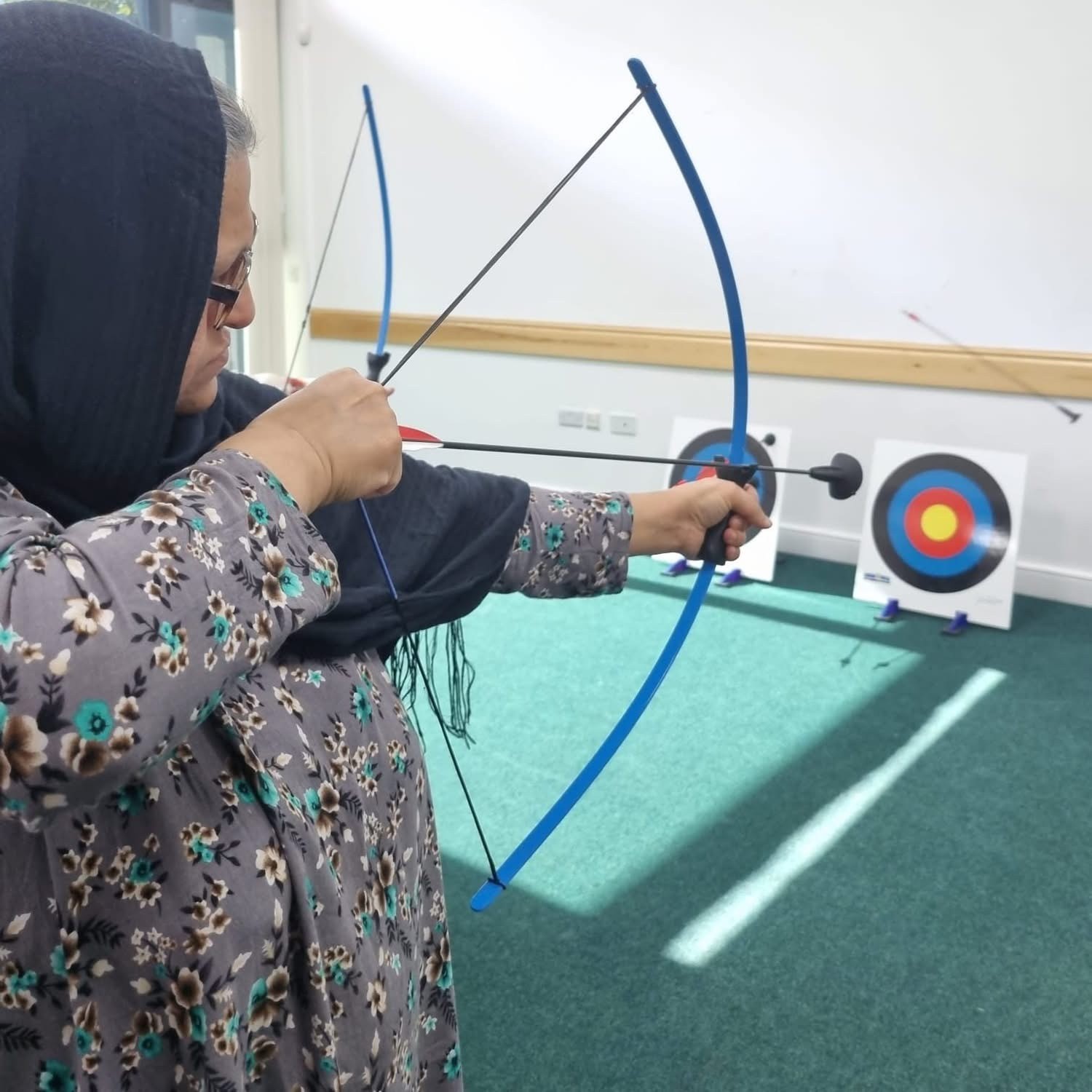 Woman doing soft archery