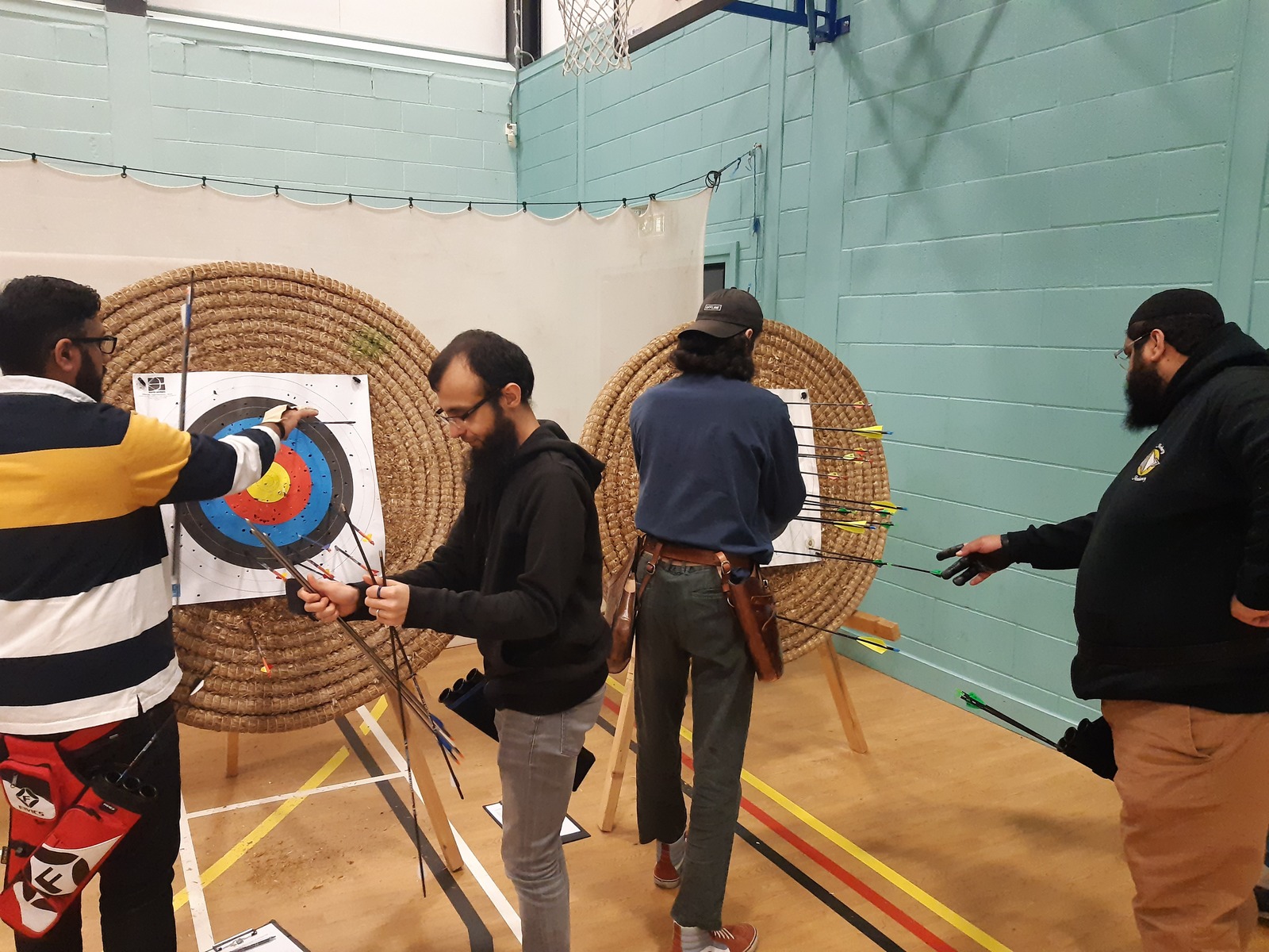 Male archers at Leicester Archery Academy