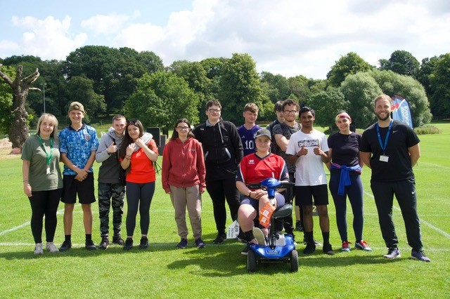 Phoebe Paterson Pine with students from a local college