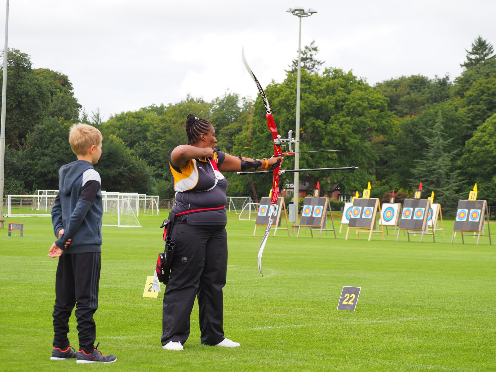 Archer at a disability archery competition